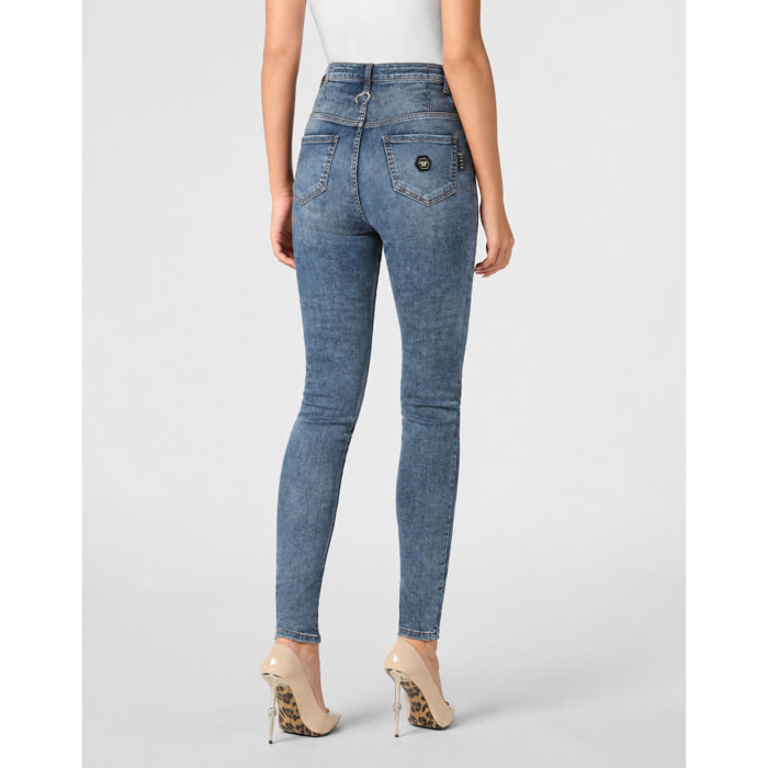 PHILIPP PLEIN Jegging a vita alta