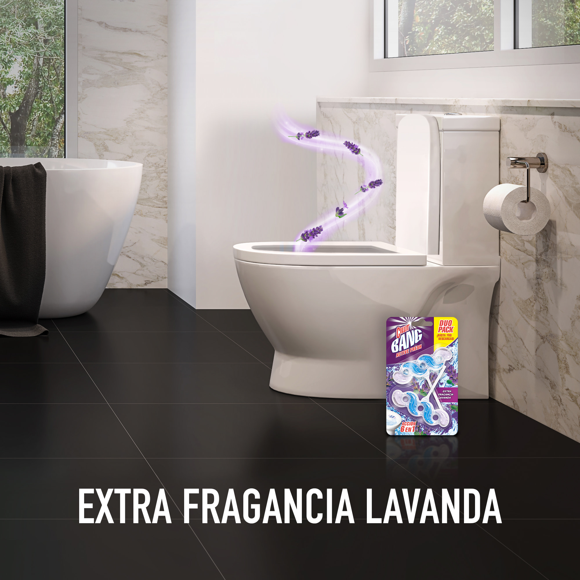 Cillit Bang Active Fresh Colgador WC Lavanda - 4 unidades (pack de 2x2 uds)