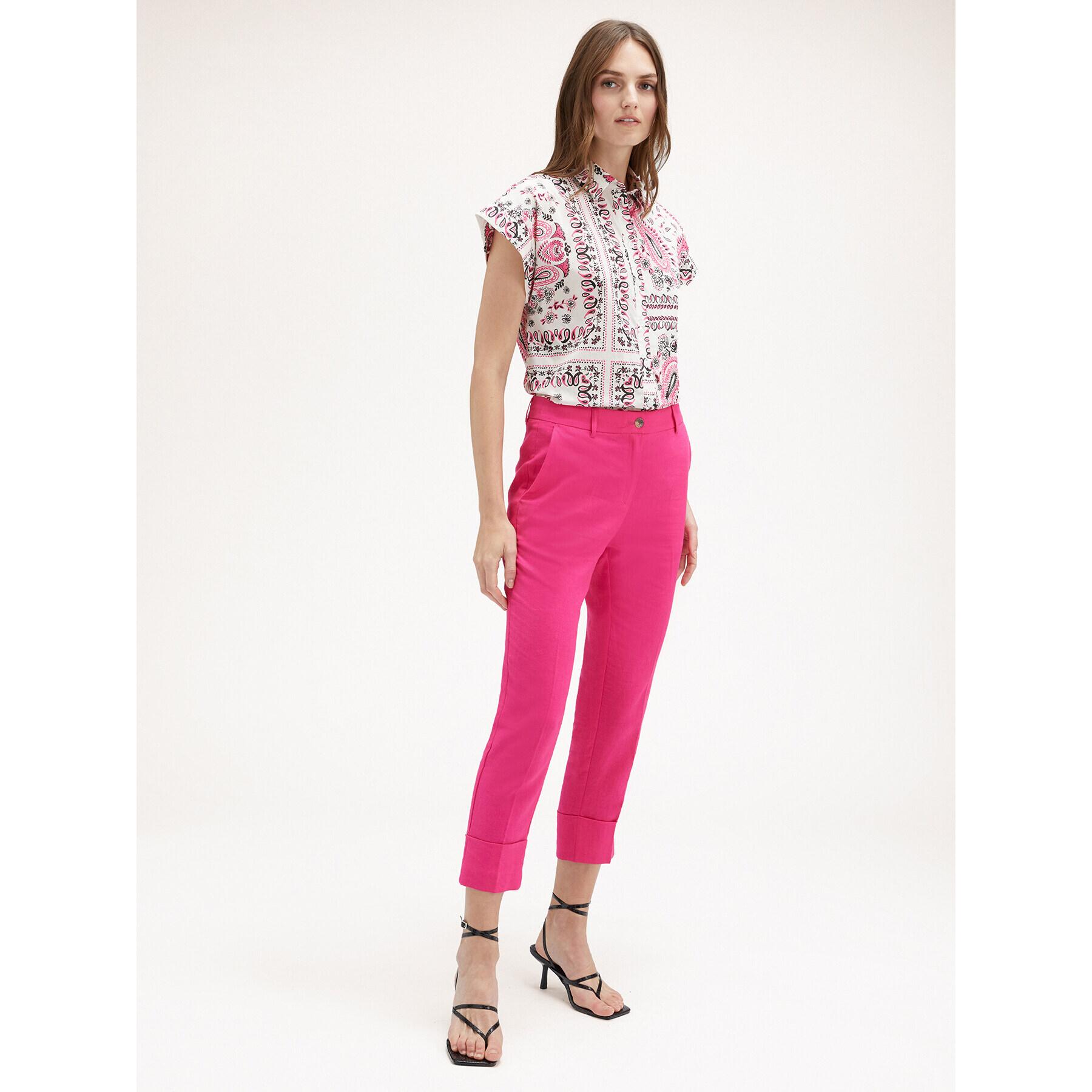 Motivi - Camisa de kimono estampado fular - Fuchsia