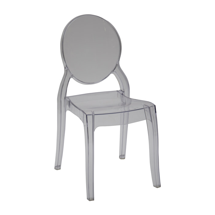 Set 4 sedie polipropilene trasparente