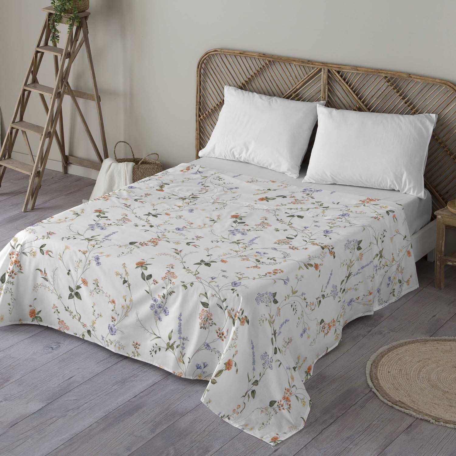 Naturals - Juego de Sábanas Estampadas - Incluye 1 o 2 Fundas de Almohada + 1 Sábana Bajera - 100% Algodón - Beltane