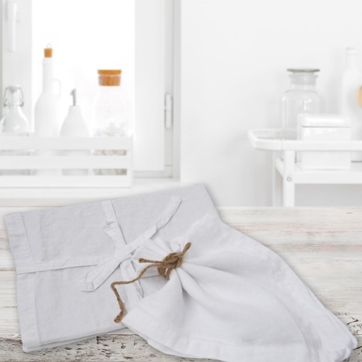 Serviette de table ORGANIC Blanc