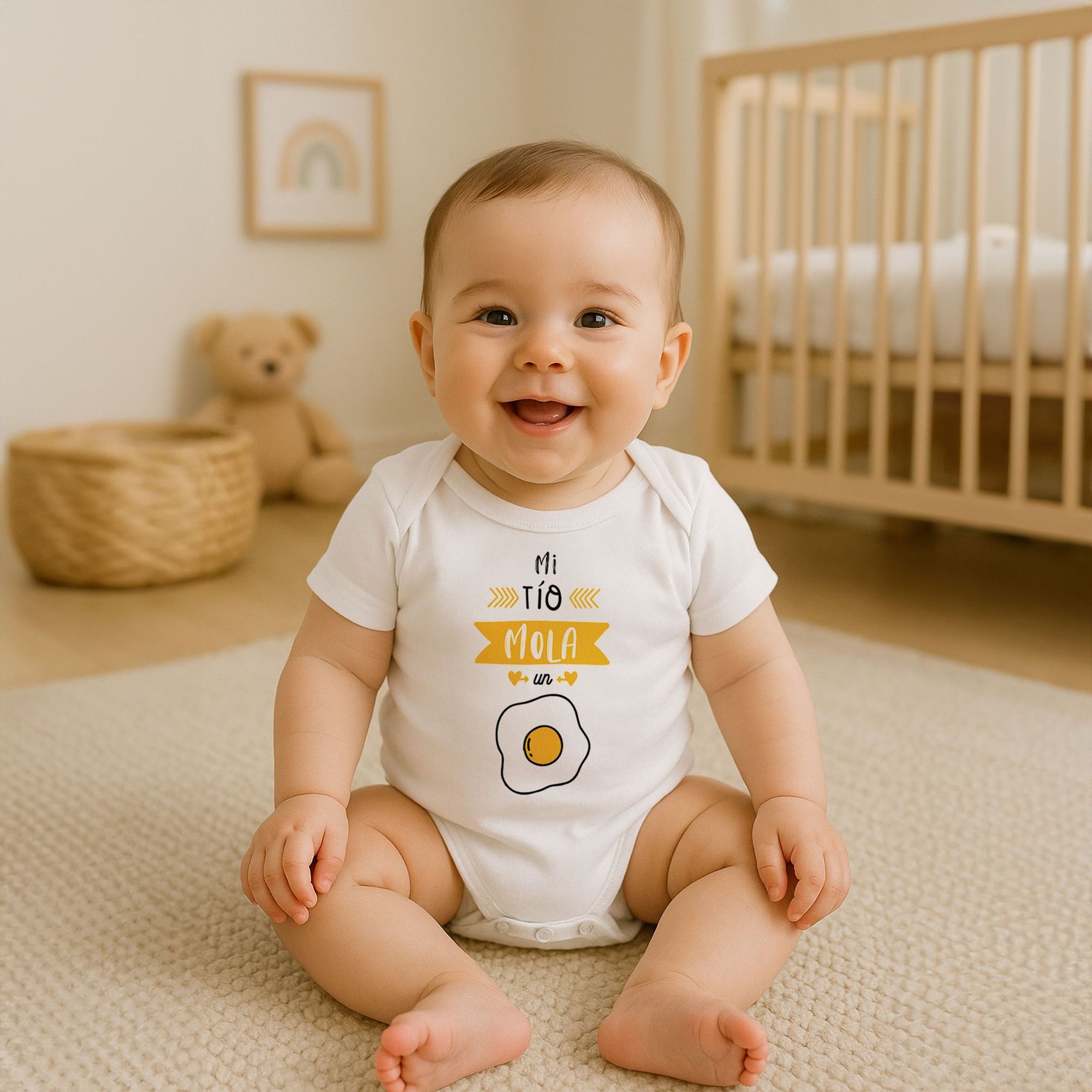 Body bebé frases manga corta hombro