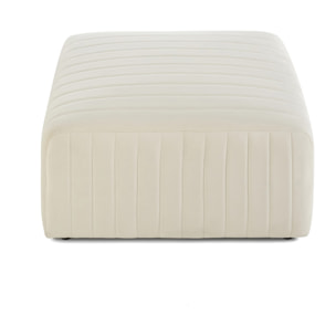 Nova - pouf modulable - en velours - Beige