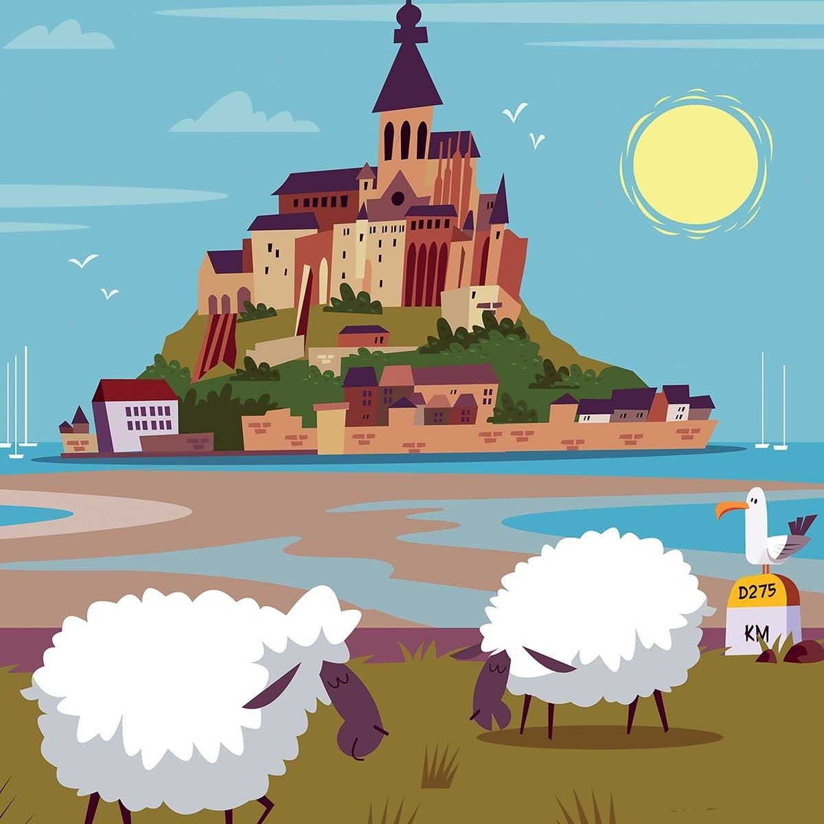 Affiche Mont Saint Michel Affiche sous cadre bois