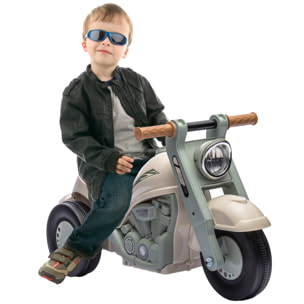 Moto Correpasillos para Niños de 2-5 Años Correpasillos con Música Burbujas Carga 30 kg 80x35,5x42 cm Crema