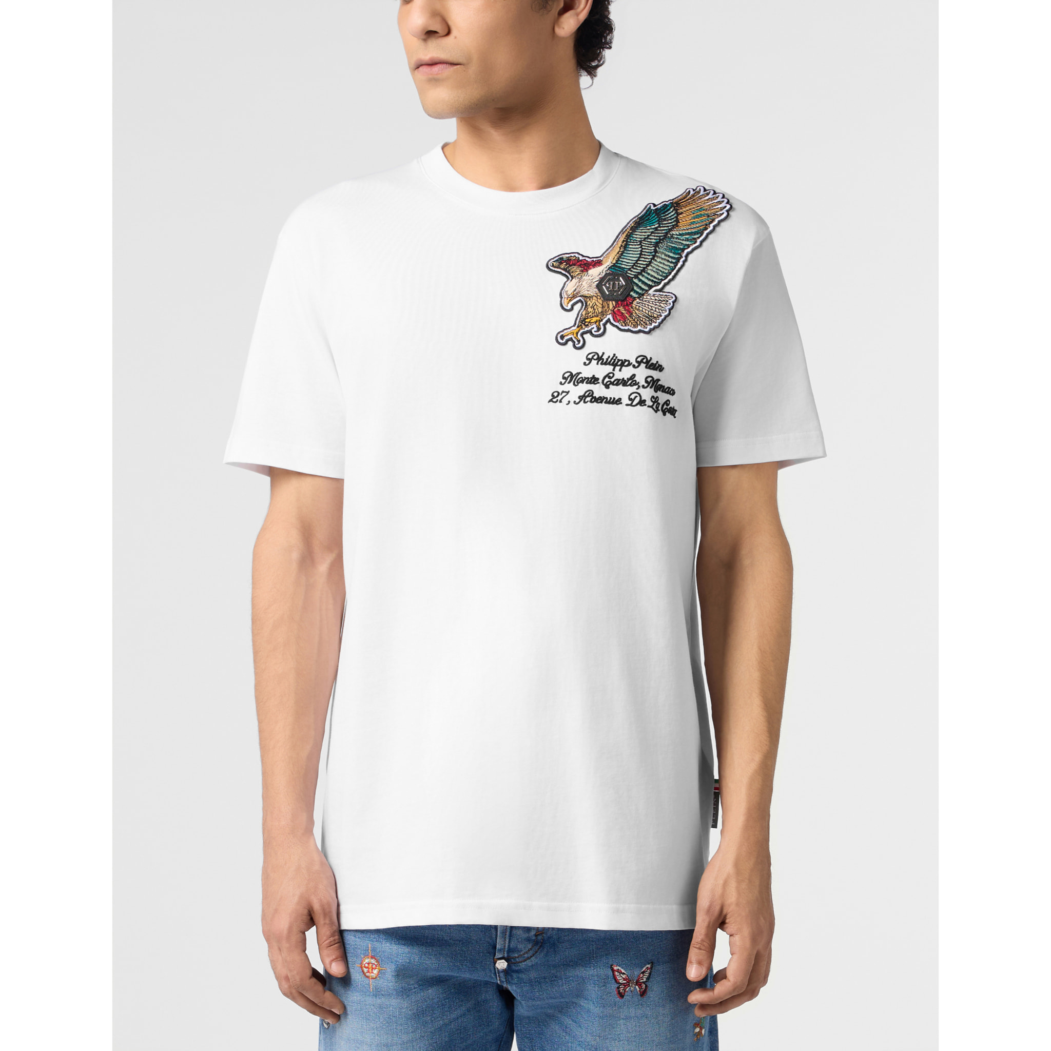 PHILIPP PLEIN Round Neck T-Shirt Eagle Montecarlo