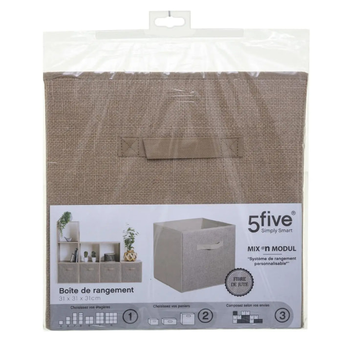 Panier toile de jute 31x31cm "Mix N' Modul"