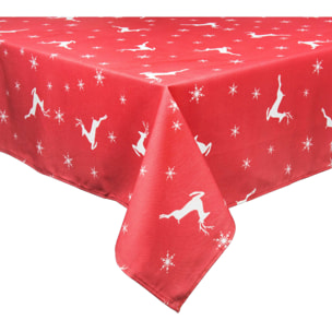 Nappe 140x180 cm Excelsa- Nordic Christmas, Coton Rouge