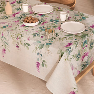 Nappe en lin antitâche Nadia MAUVE