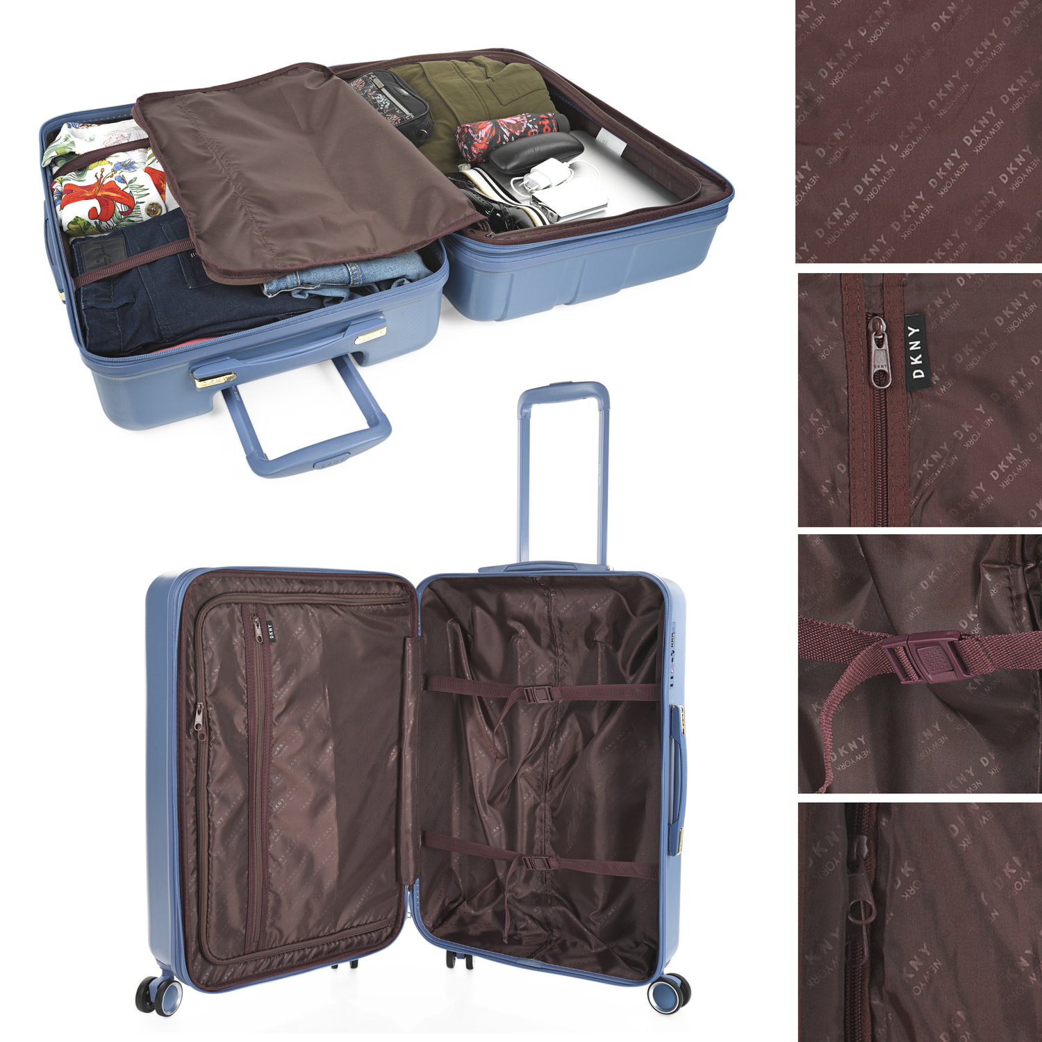 Juego De Maletas Pc Dkny Dkny-413 City Block Steel Blue