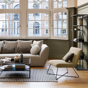 Étagère "Gota" - métal - noir - 90x180 cm