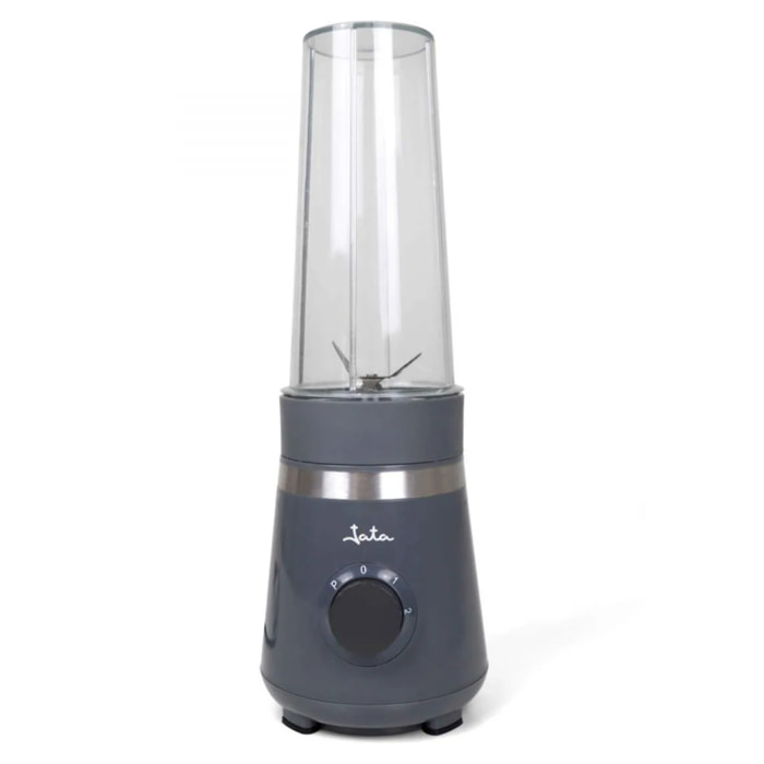 Batidora de vaso portátil JATA JEBT1001 de 600 W. 4 cuchillas. 2 velocidades + pulse. Pica hielo