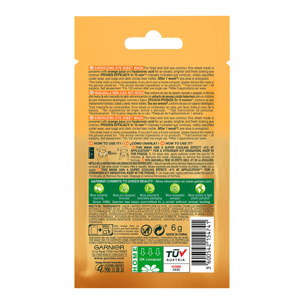 4x Maschera Contorno Occhi Anti-Fatica SkinActive Hydra Bomb con Succo d'Arancia e Acido Ialuronico Vegan