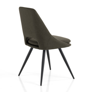 Tomasucci Ensemble de 2 chaises BETTA GRIS FONCÉ