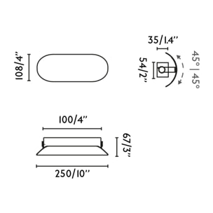 NOVO 250 APLIQUE TERRACOTA LED 5W 2700K