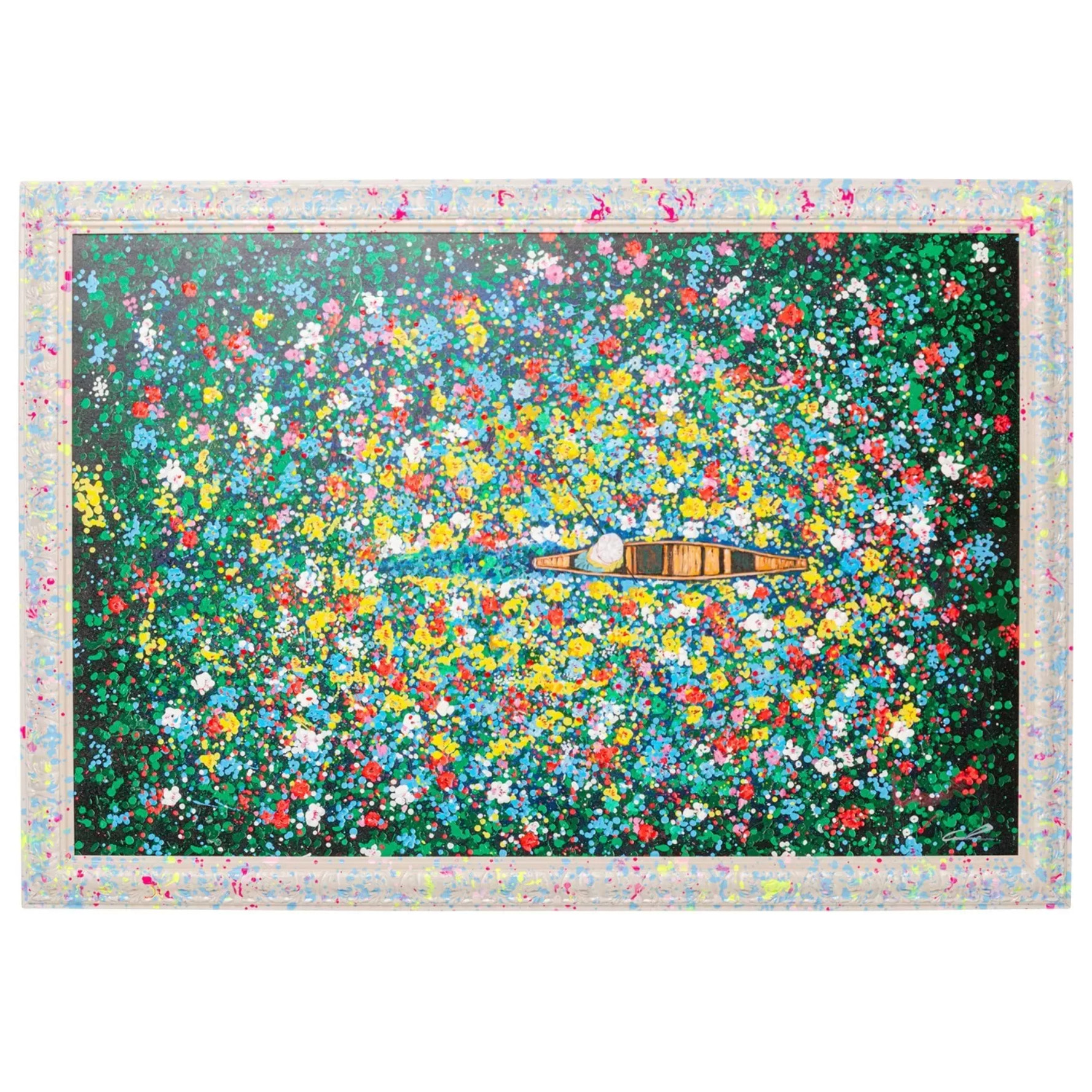 Tableau Frame marché aux fleurs flottant 150x100cm Kare Design