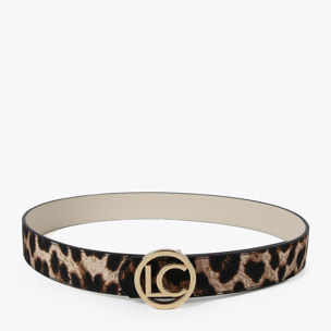 Cintura double face stampa animalier LC
