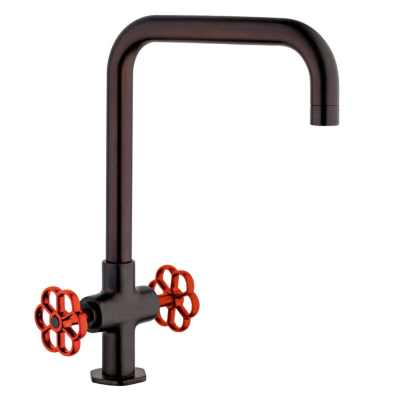 PAINI Mélangeur cuisine Induss Bec haut noir mat - manette rouge