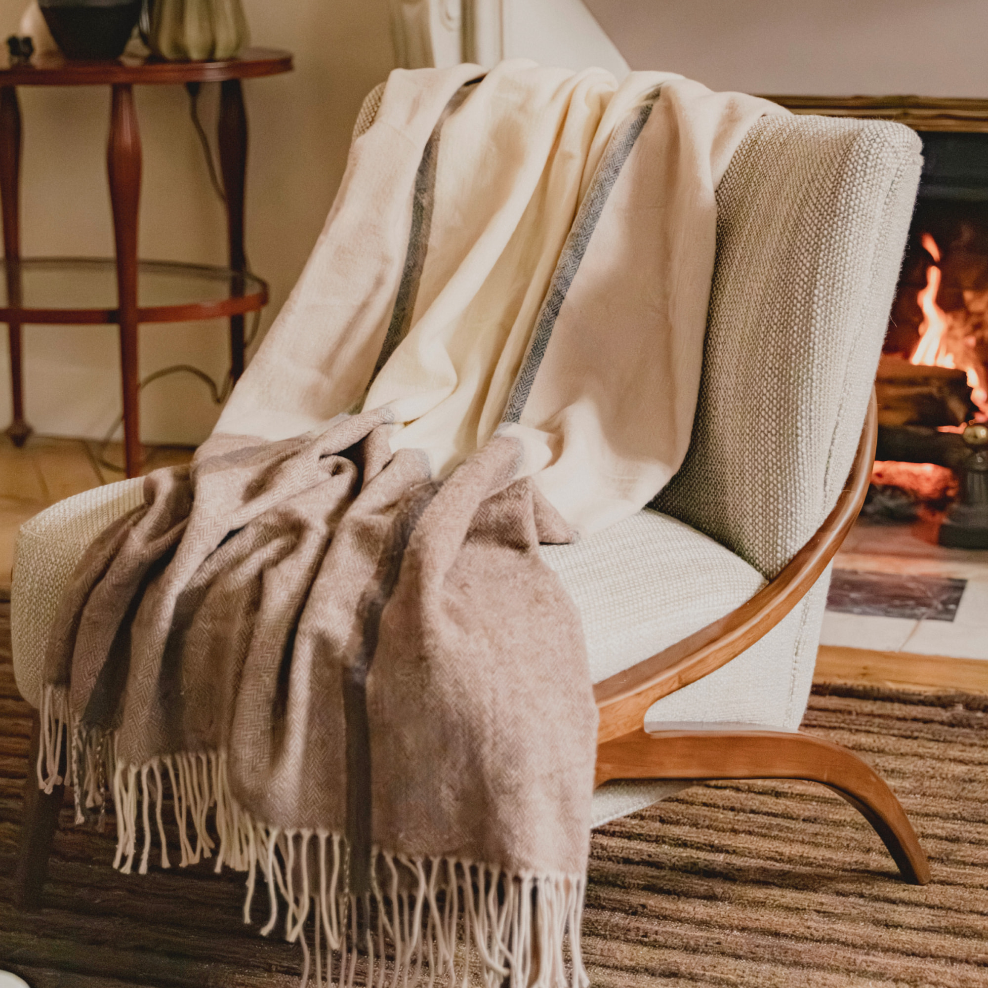 Plaid laine et coton, GARANCE