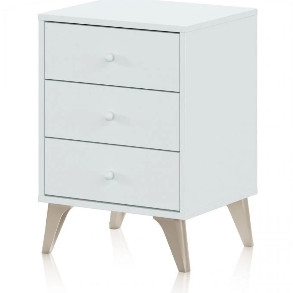 Mesita de noche Iconic Blanco Artik (Blanco Mate)