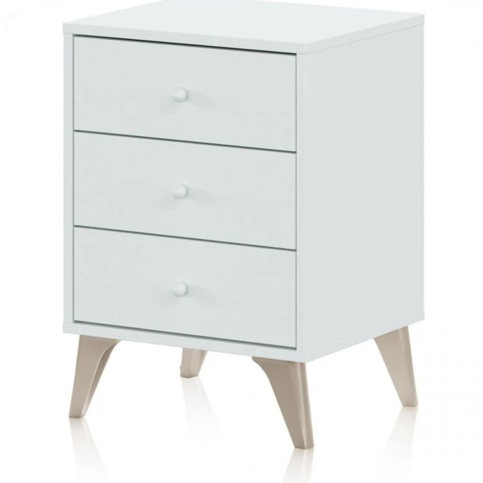 Mesita de noche Iconic Blanco Artik (Blanco Mate)