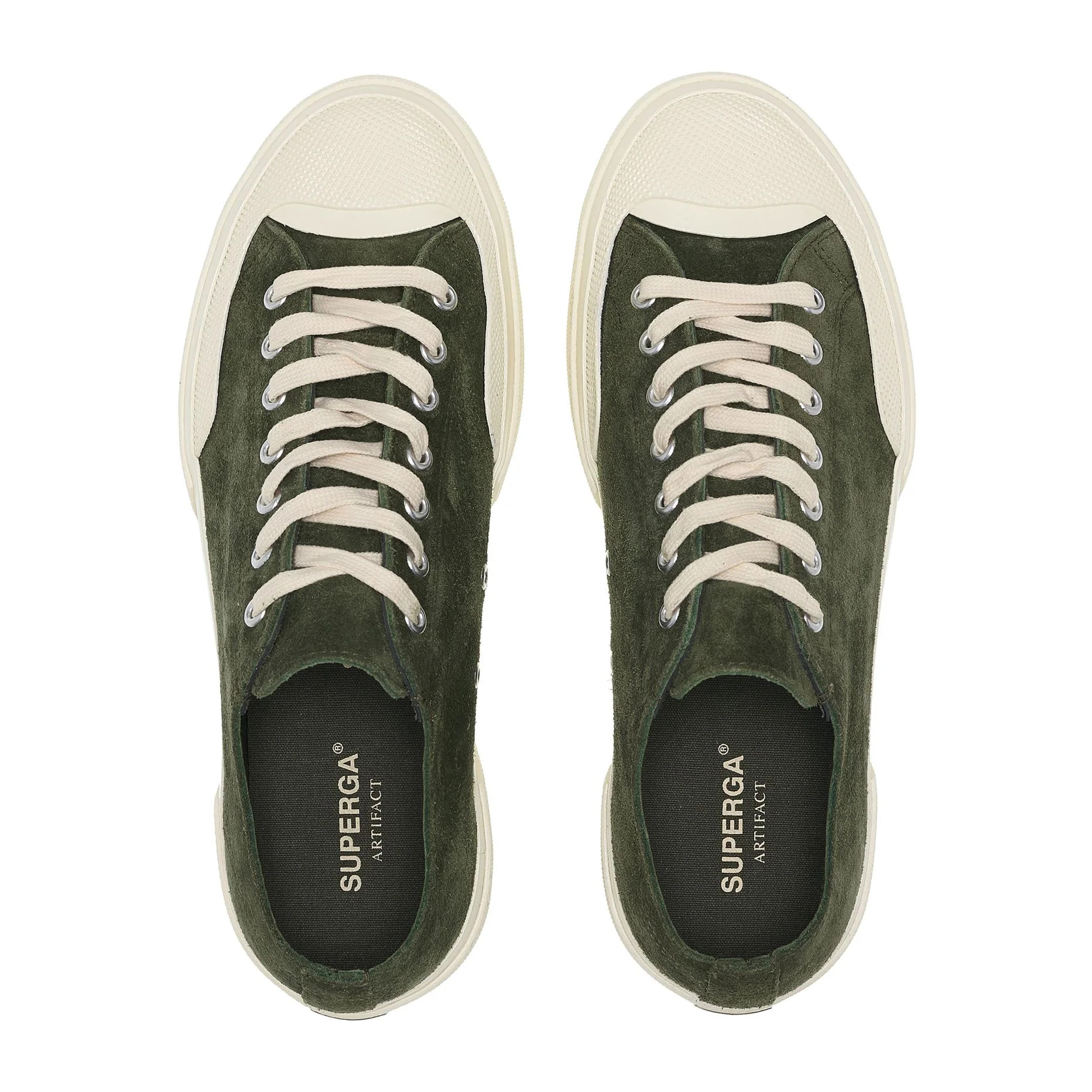 Superga - Sneakers Uomo Donna Verde - 2432 WORKS SUEDE FLESH OUT