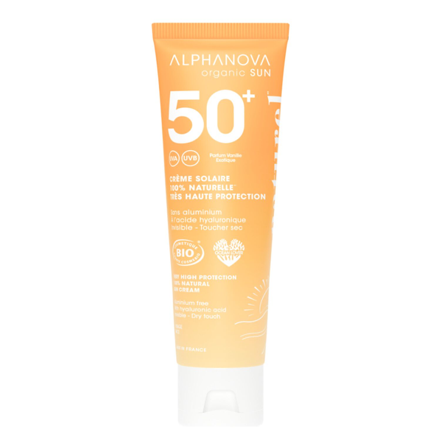 Sun SPF50+ - Crème Solaire Parfumée 100% Naturel Bio