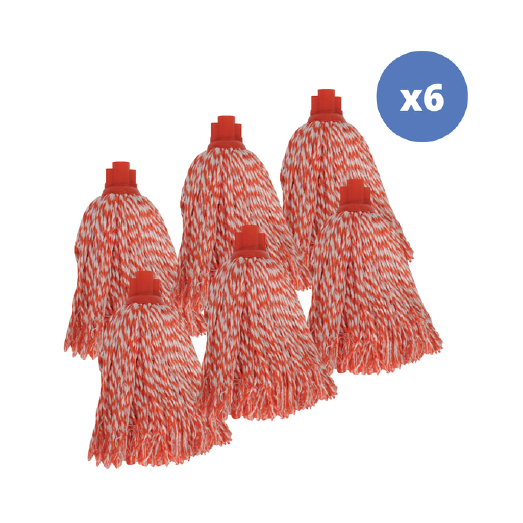 Lot de 6 franges en microfibre rouge
