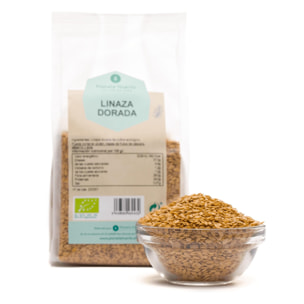 PLANETA HUERTO | Lino Dorado ECO - Semillas de Lino Dorado Ricas en Omega 3 y Fibra - 500 g de Superalimento Nutritivo para Mejorar la Salud Digestiva y Cardiovascular