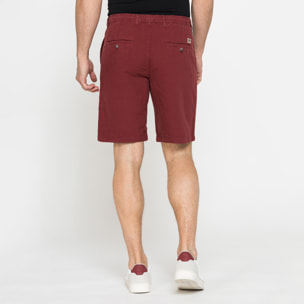 BERMUDA CHINO IN TESSUTO LINO E COTONE CON COULISSE