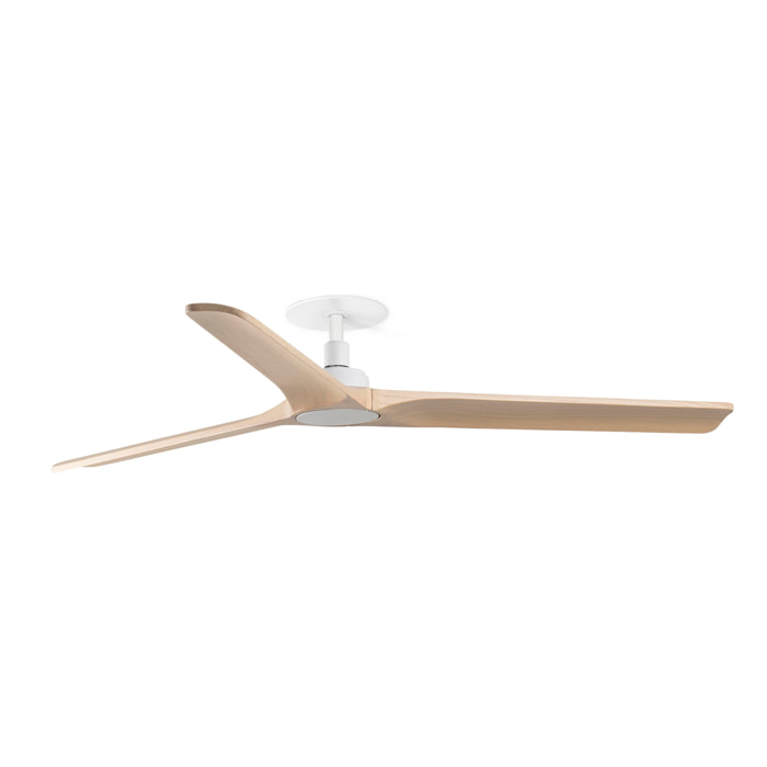 HEYWOOD RECESSED LED L Ventilador blanco/pino