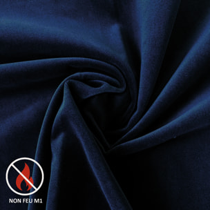 Rideau Ignifugé  M1 en velours premium - Bleu Marine
