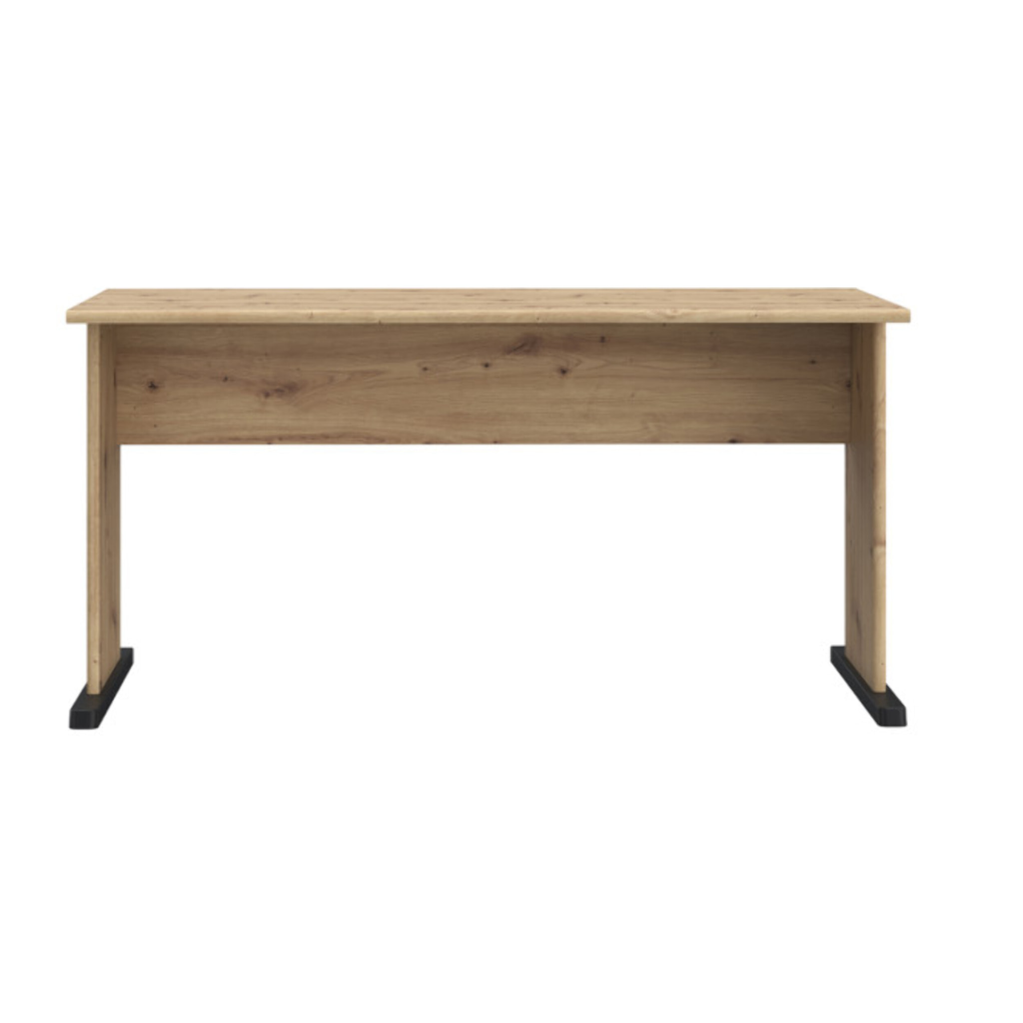 Bureau L. 144 cm décor chêne artisan avec piètement noir - MIA