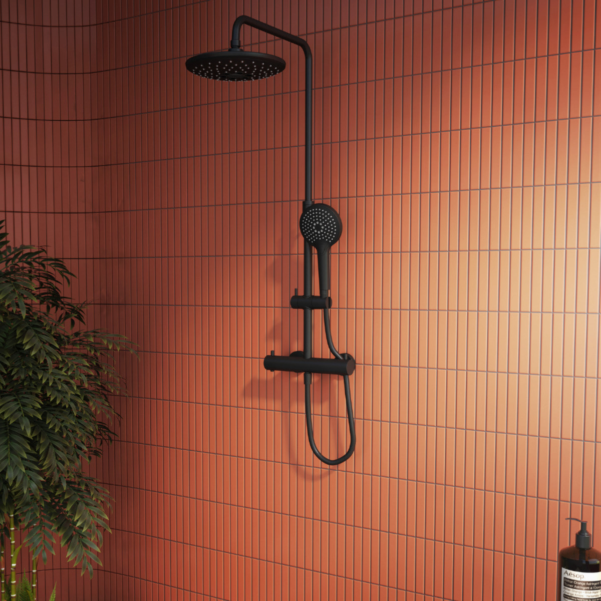 Colonne de douche VITRA Aquaheat Bliss 240 noir mat