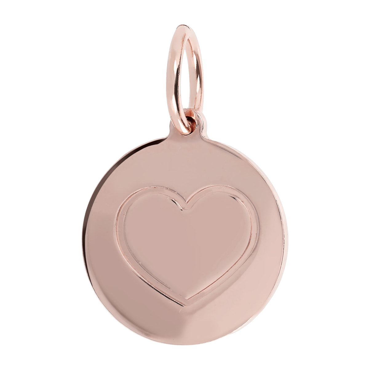 Pendente Charm Cuore Placcato in Oro Rosa 18kt