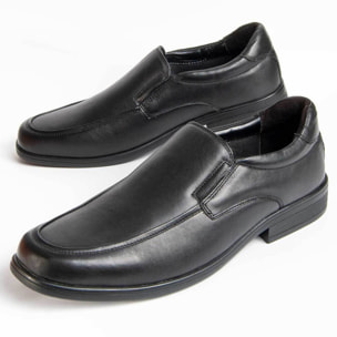 Mocasín De Piel - Negro