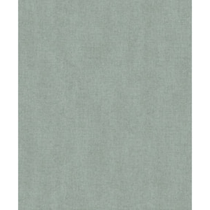 Papier peint uni effet toile lin vert céladon