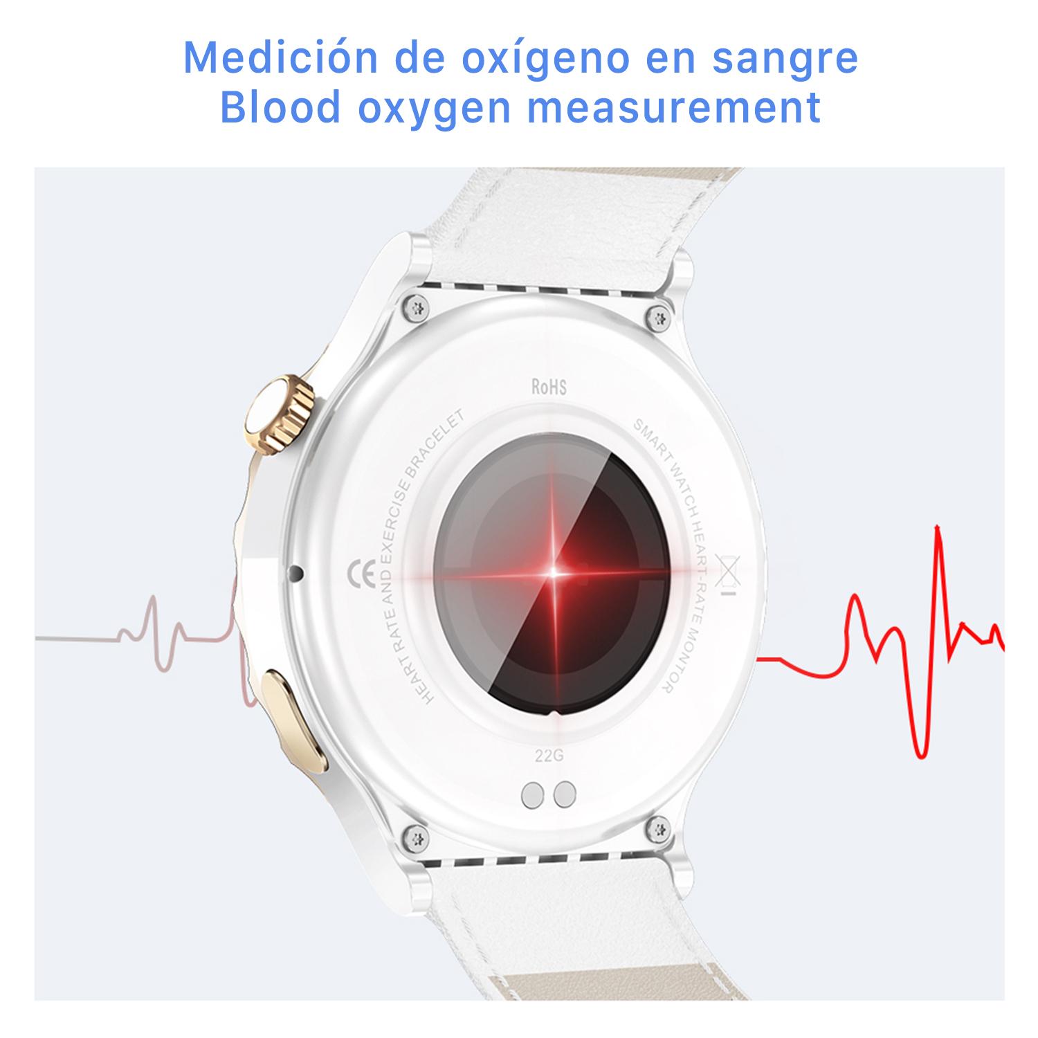 Smartwatch E23 con monitor de tensión y O2 en sangre. 15 modos deportivos, NFC.