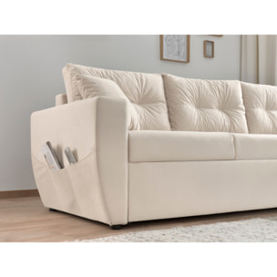 Astoria - canapé d'angle réversible - convertible avec coffre - style contemporain- 4 places - Beige