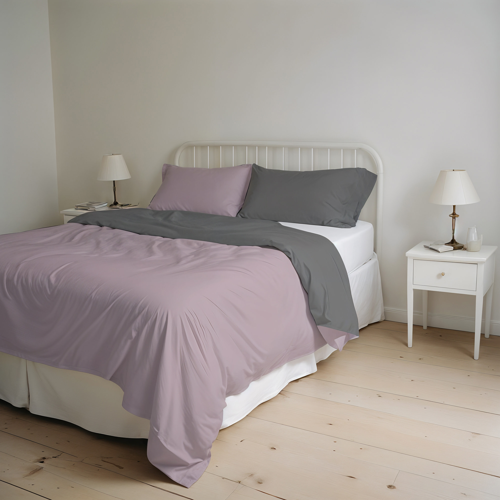 PARURE COPRIPIUMINO NATURAL COLOR MATRIMONIALE - 100% COTONE MADE IN ITALY