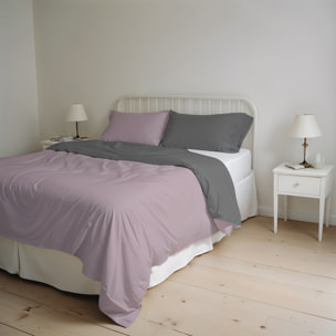 PARURE COPRIPIUMINO NATURAL COLOR MATRIMONIALE - 100% COTONE MADE IN ITALY