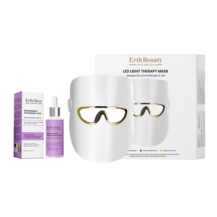 Mascarilla LED + Sérum Niacinamida 30 ml
