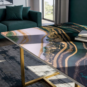 Rouleau revêtement adhésif imperméable - Sticker lavable plan de travail - ÉPOXY EMERAUDE