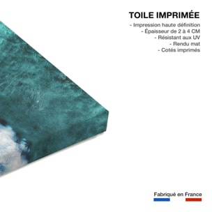 Tableau de mer vague verte  Toile imprimée