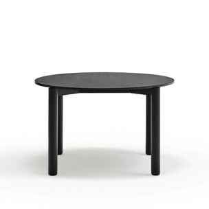 Mesa de comedor redonda Atlas negra