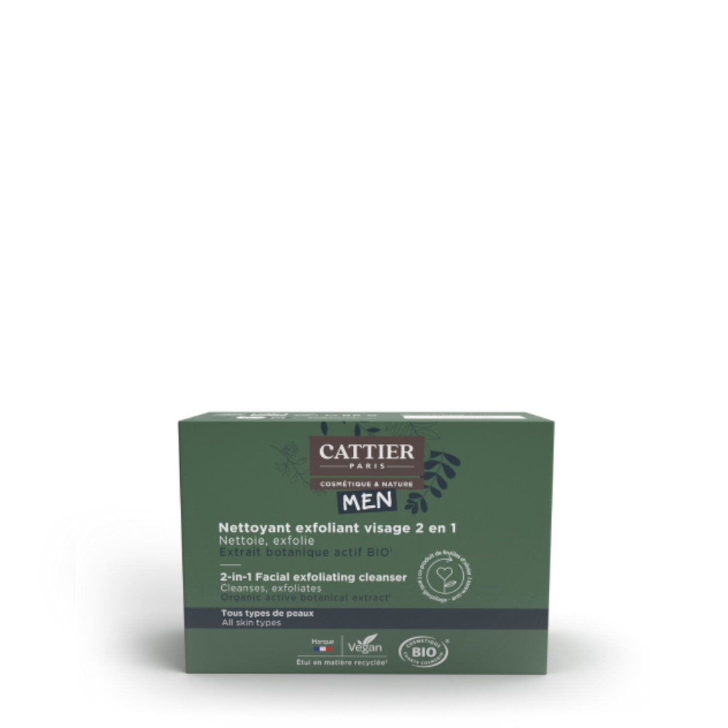 Nettoie et Exfolie - Nettoyant Exfoliant Visage Homme 2en1