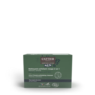 Nettoie et Exfolie - Nettoyant Exfoliant Visage Homme 2en1