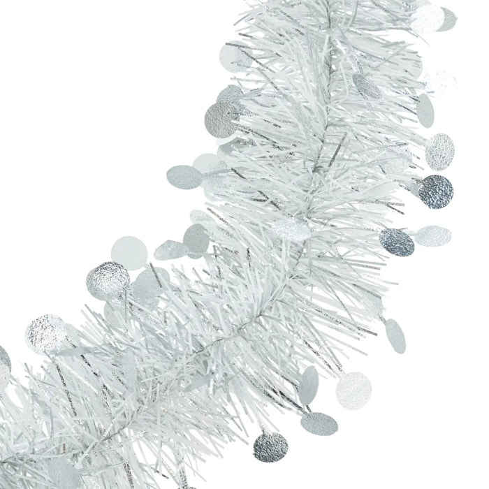 Guirlande de Noël boa mixte 100x4x2m argent