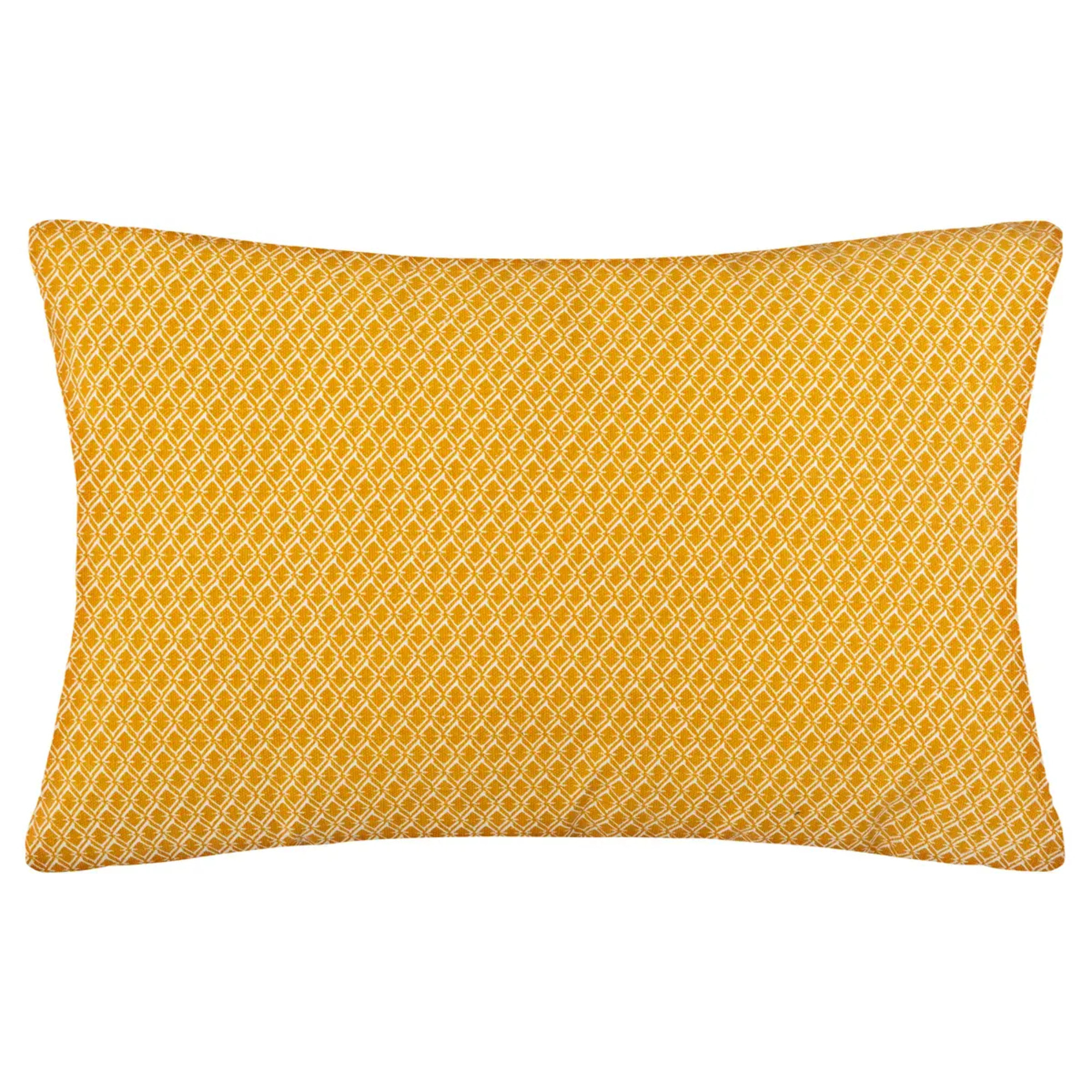 Coussin motifs otto jaune 30X50cm